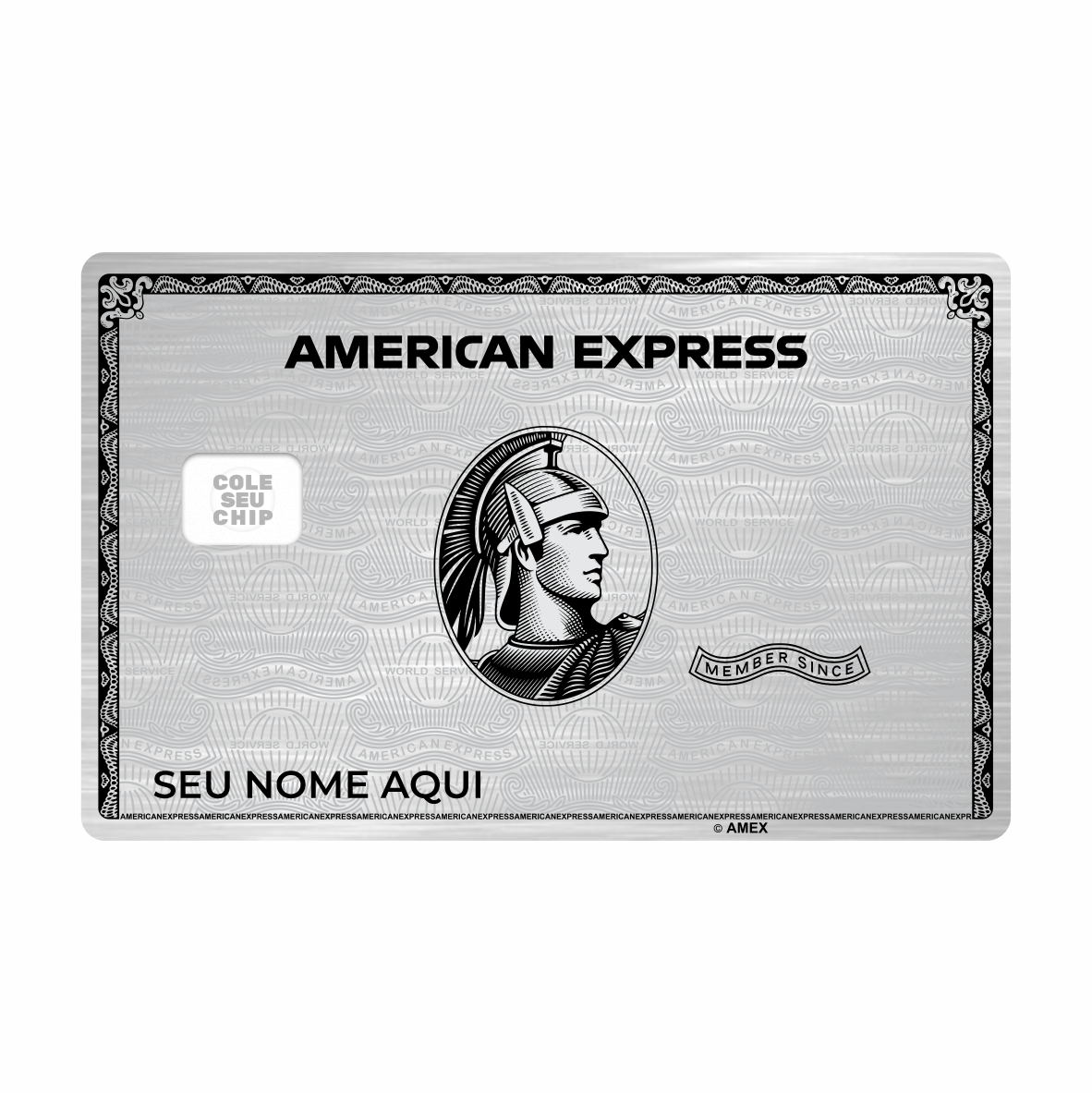 METACARD - Cartão De Plástico Com Impressão Digital UV - Amex Platinum METACARD - Cartão De Plástico Com Impressão Digital UV - Amex Platinum